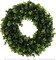 12-Inch Boxwood Wreath - Round UV Resistant Artificial Spring, Summer, Fall, or Winter Wreath - Indoor/Outdoor Wreaths for Front Door